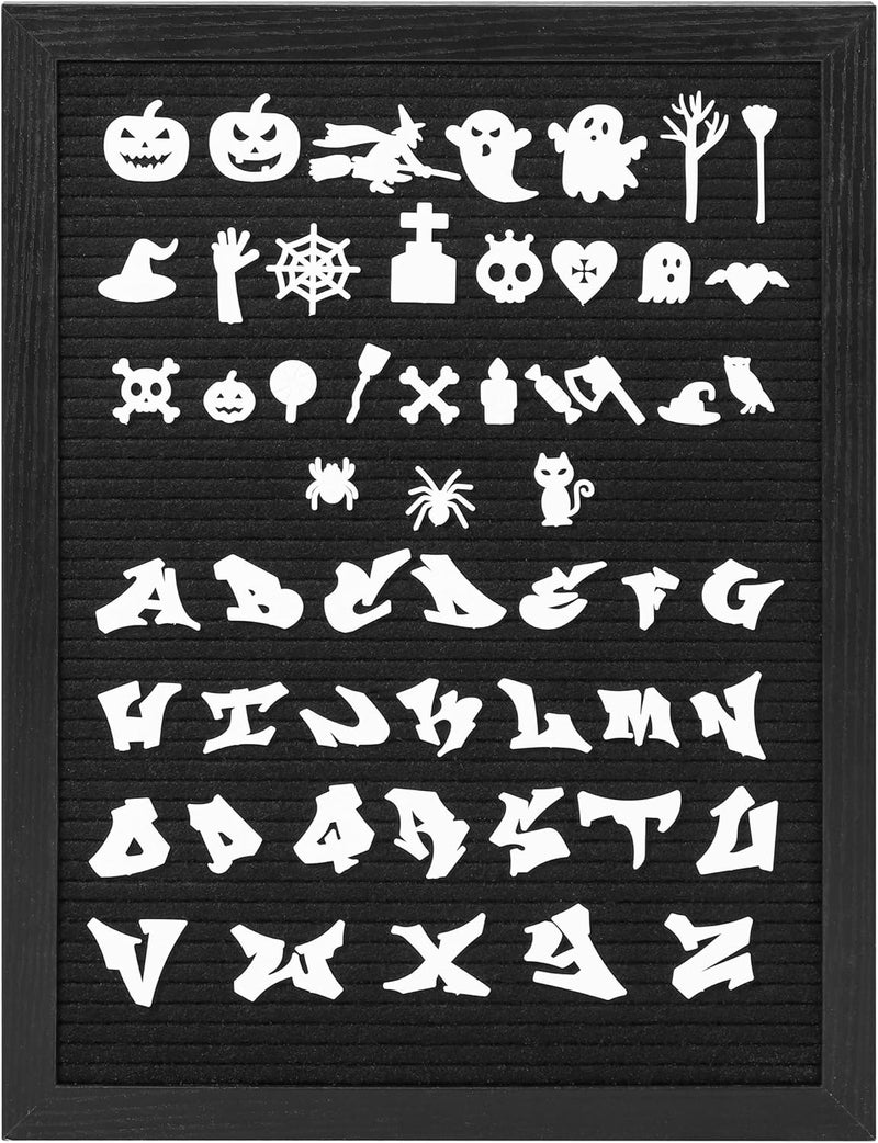 G GAMIT Precut-Letter Sets for Felt Letter Board, Halloween Emoji and Gothic Style Letters Sign Letters Only No Board Included. - Image 1